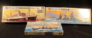 1/700 WATER LINE 8 SHIP BOAT MODELS - NOS: USSR NAVAL PLANE JET AND HELICOPTER S
